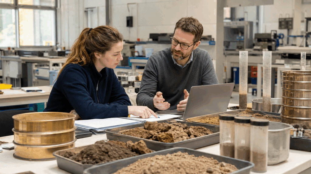 Asesoría tesis para programa experimental y ensayos de laboratorio de suelos